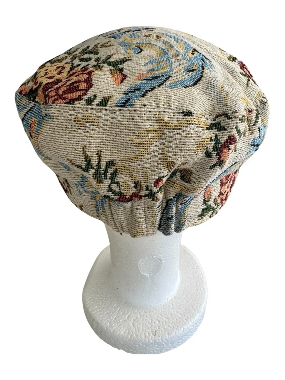 David & Young Newsboy Slouch Hat floral tapestry baker boy